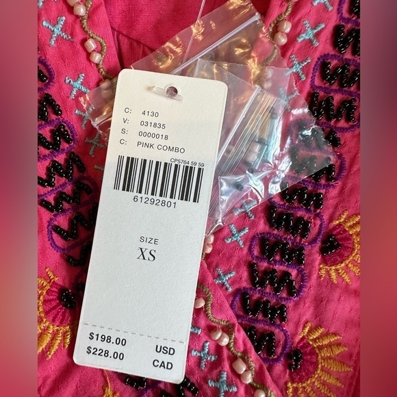 Anthropologie Raquel Embroidered Mini Dress  XS - NWT - Picture 5 of 13